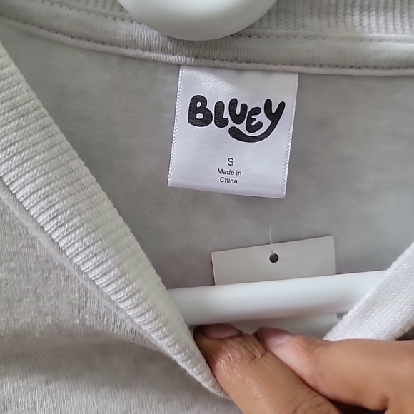 Bluey family gray sweatshirt men's small NWT Comfy Unisex - Picture 3 of 5